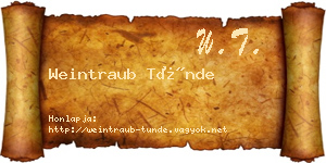 Weintraub Tünde névjegykártya