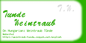 tunde weintraub business card
