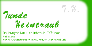 tunde weintraub business card